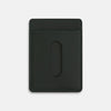 View 2 of product A slim, forest green Italian leather card case with visible stitching and TURNBULL & ASSER in white at the bottom, this minimalist accessory features a refined two-slot design against a plain white background.