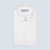 View 2 of product A plain white circle with a thin gray outline on a light gray background, representing Turnbull & Asser’s White Sea Island Quality Cotton Fabric.
