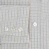 View 4 of product The Green and Brown Multi Check Mayfair Shirt by Turnbull & Asser, crafted from Italian cotton with a classic collar and buttoned cuffs, is laid flat on a white background.