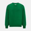 Grass Green Cashmere V-neck Jumper