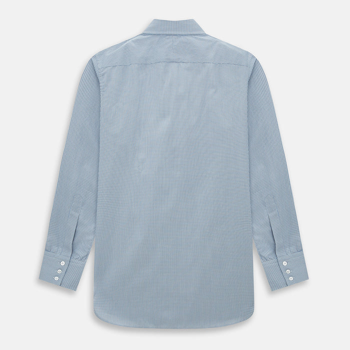 BLUE AND BROWN MICRO SHADOW CHECK WESTMINSTER SHIRT Image 2