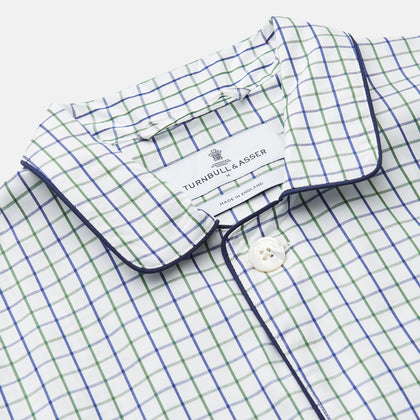 Green and Blue Check Cotton Hyde Pyjama Set
