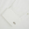 View 3 of product Turnbull & Asser Silver Striped Oval Cufflinks feature a classic diagonal pattern on a silver oval face, displayed against a plain white background.