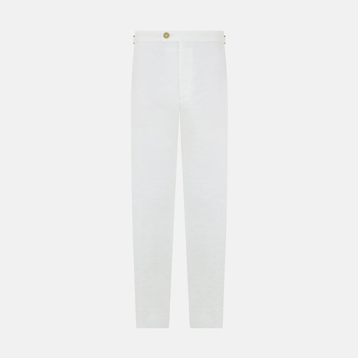 White Linen Henry Trousers