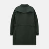 View 3 of product A Forest Green John Arthur Trench Coat by Turnbull & Asser, knee-length with a single-breasted button closure, three zippered pockets, and buttoned cuffs, is laid flat on a white background.
