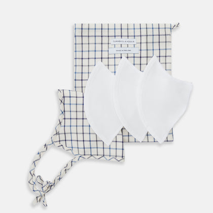 Check Blue Multi Commuter Mask With 3 Viroformula™ Filters Image 5