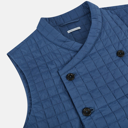 Azzurro Double-Breasted Quilted Gilet