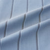 View 8 of product The Steel Blue Track Stripe Westminster Shirt by Turnbull & Asser features dark pinstripes, a classic collar, white buttons, and buttoned cuffs—expertly crafted to highlight British craftsmanship. Laid flat on white background.