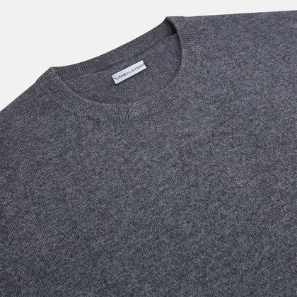 Melange Grey Crew Neck Cashmere Jumper