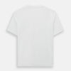 View 3 of product Experience comfort in the Turnbull & Asser White Short-sleeve Pyjama Shirt—a plain crew neck T-shirt laid flat on a white background, perfect as elevated loungewear or a sleek pyjama essential.