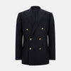 Short Navy Double Breasted Classic Blazer