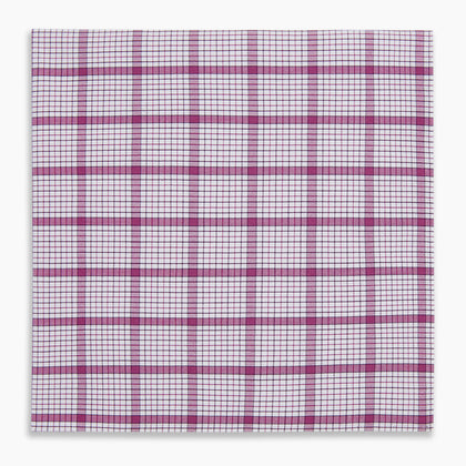 Hand Rolled Purple Graph Overlay Check Handkerchief Image 3