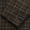 View 3 of product The Green Multi Check Cashmere Barrington Blazer by Turnbull & Asser, featuring a single-breasted design, notched lapel, and two front flap pockets, is shown laid flat on a white background.