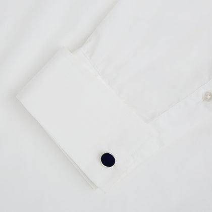 Navy Circle Cufflinks Image 2