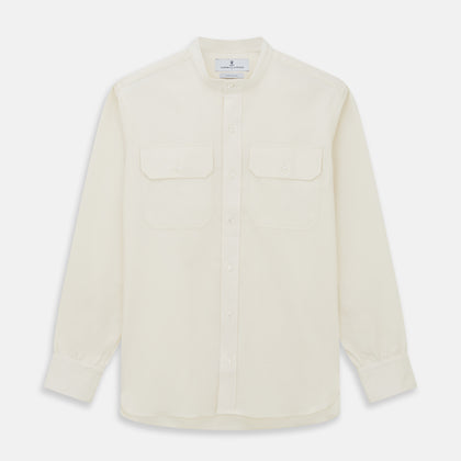 Cream Cotton Weekend Fit Unwin Shirt