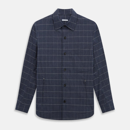 Royal Blue Check Hampstead Overshirt