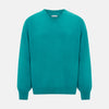 Turquoise Cashmere V-neck Jumper