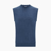 Pacific Blue Cashmere Round Neck Vest