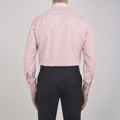 Light Pink Gingham Check Shirt with T&amp;A Collar and 3-Button Cuffs Image 2