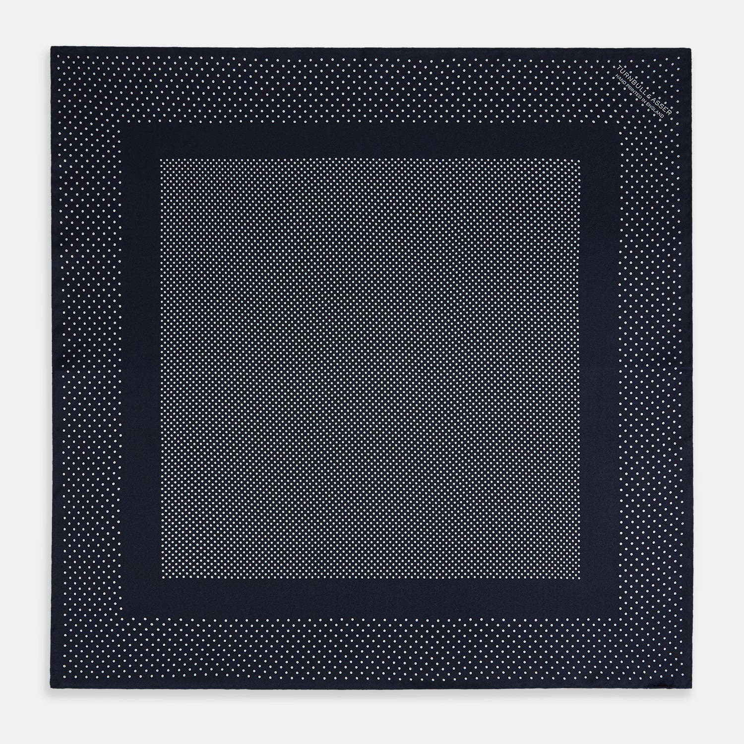 Image 4 of product Navy and Grey Dot Silk Pocket Square