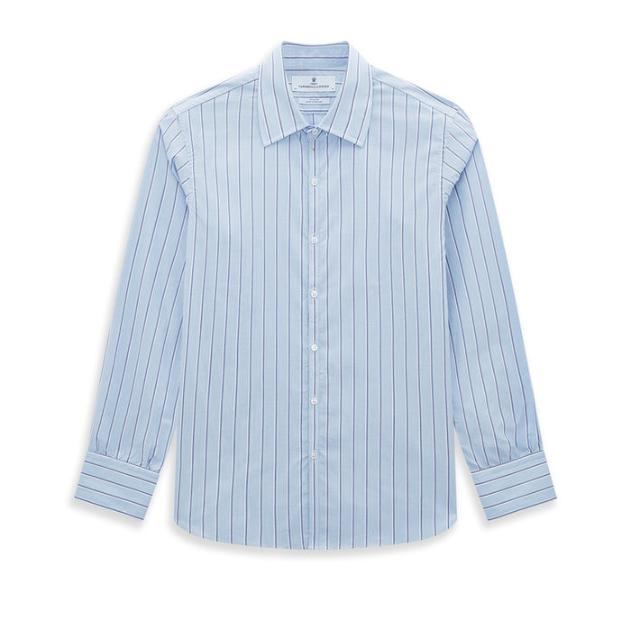 Blue and Navy Multi-Stripe Westminster Shirt Image 8