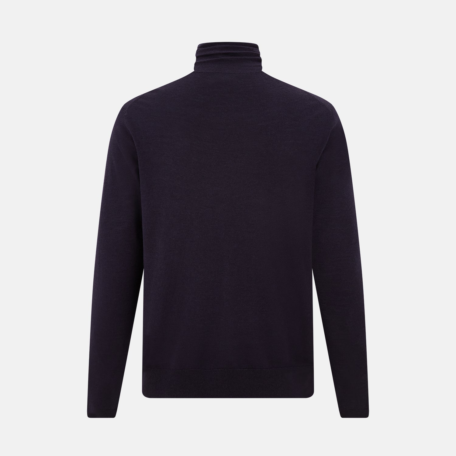 Dark Purple Fine Merino High Neck Jumper