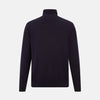 Dark Purple Fine Merino High Neck Jumper