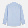 Tailored Fit Blue Cotton Shirt with Kent Collar and 3-Button Cuffs