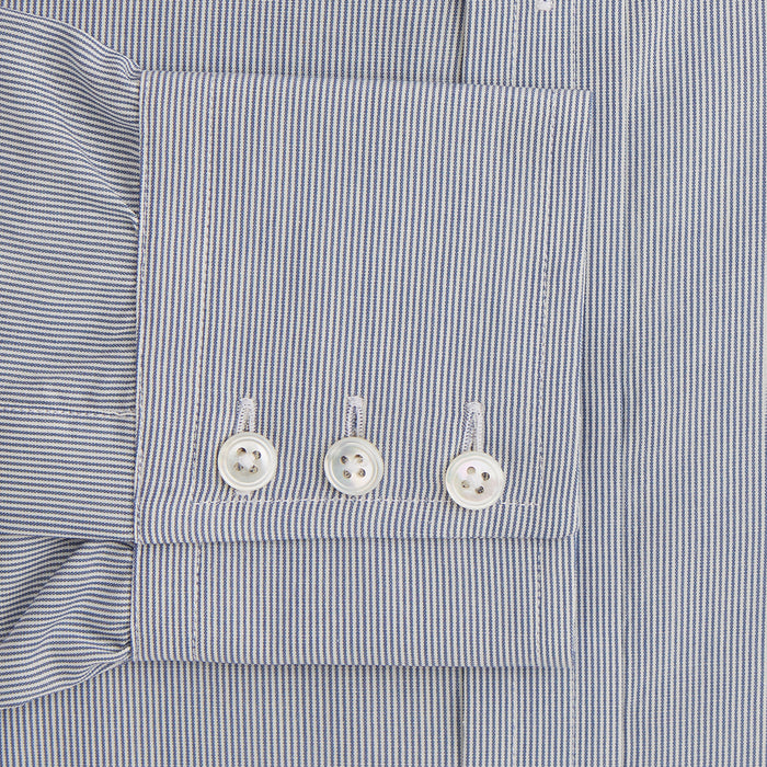Blue Fine Stripe Mayfair Shirt Image 5
