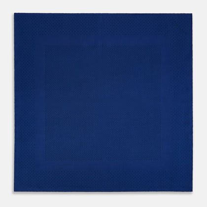Navy Dot Silk Pocket Square Image 3