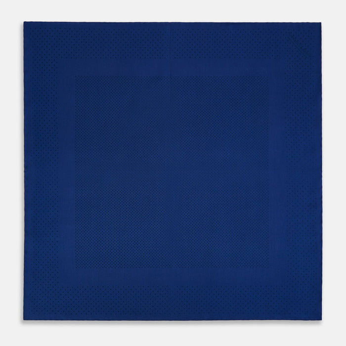 Navy Dot Silk Pocket Square Image 3