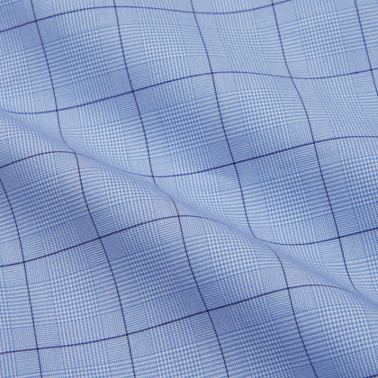 Blue Prince of Wales Check Mayfair Shirt Image 4