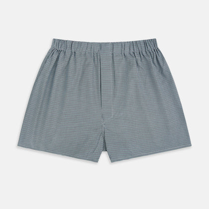 Green Houndstooth Godfrey Boxer Shorts