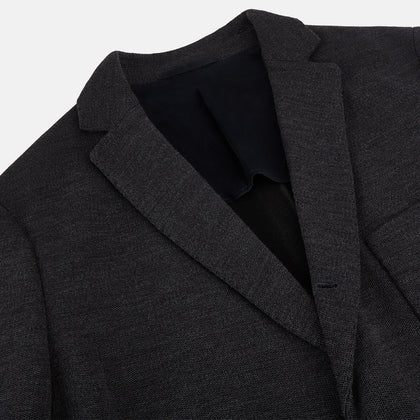 Charcoal Knitted Oxford Blazer