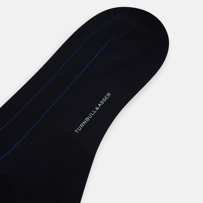 Azzurro/violet Dash Striped Long Socks Image 2