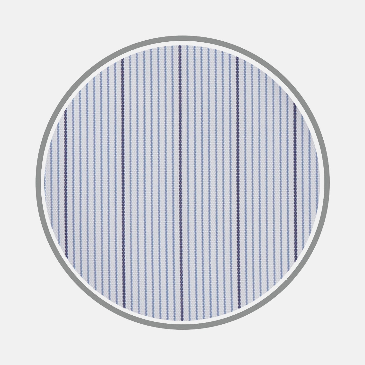 Blue and Navy Fine Stripe Cotton Fabric