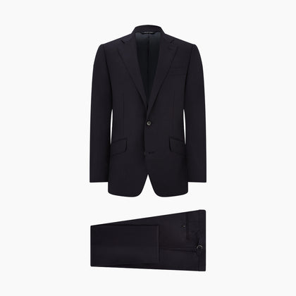 Long Navy Single Breasted Suit Image 10