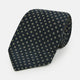 Navy and White Circle Silk Tie