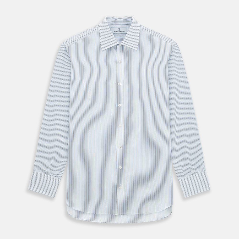 Navy and Blue Shadow Stripe Mayfair Shirt