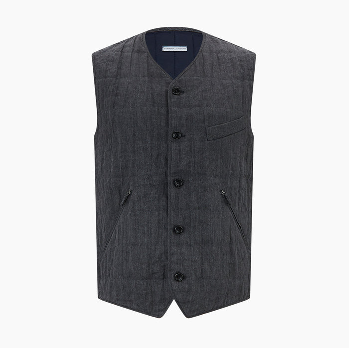 Ash V NECK QUILTED VEST Image 5