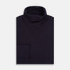 Dark Purple Fine Merino High Neck Jumper