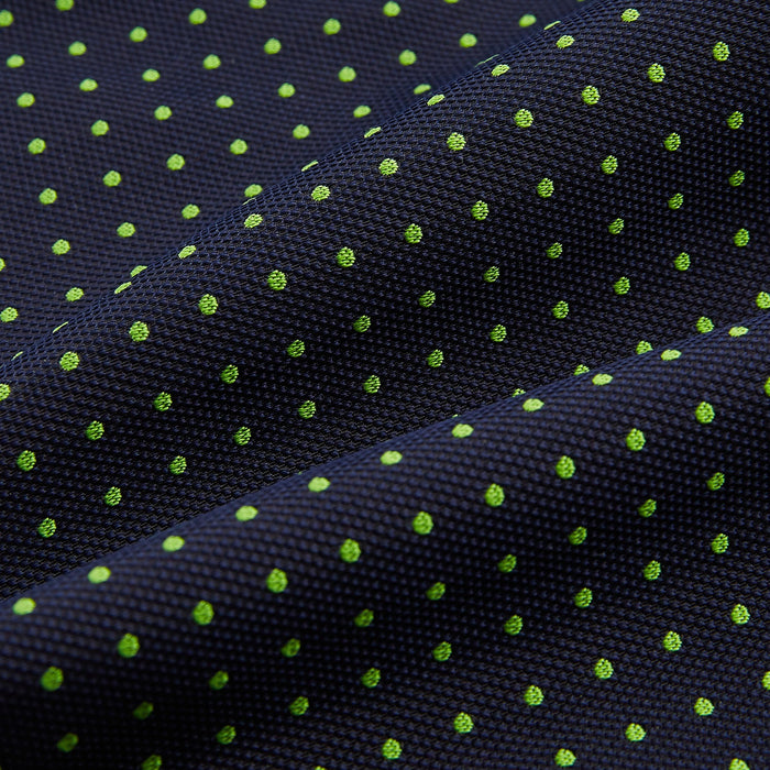Green Micro Dot and Navy Silk Cravat Image 3
