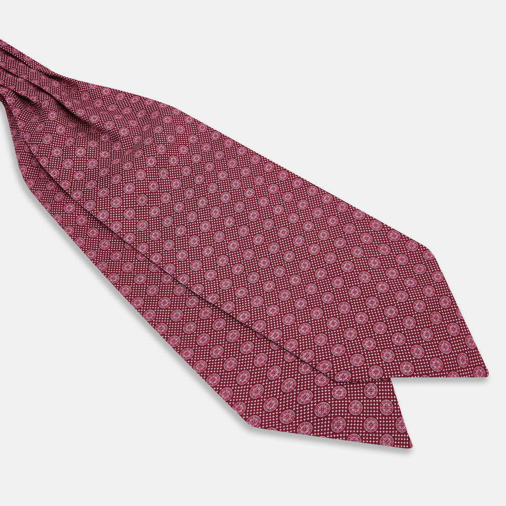 Burgundy Medallion Silk Cravat