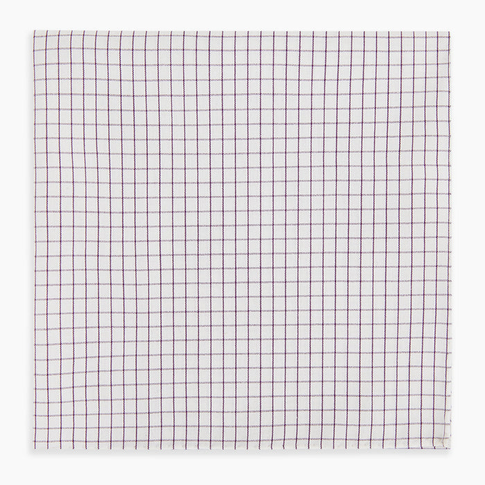 Hand Rolled Purple Graph Check Handkerchief Image 4