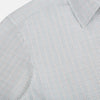 View 6 of product Turnbull & Asser's Forest Melange and Red Micro Check Windsor Shirt features a subtle check pattern, pointed collar, and white buttons—showcasing refined British craftsmanship.