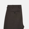 View 5 of product A pair of moss green Henry B trousers by Turnbull & Asser, crafted from Italian cotton with a straight-leg cut, belt loops, and a flat front, displayed against a plain white background.