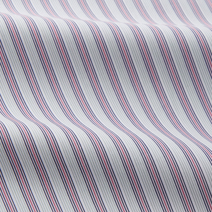 Red and Blue Multi Stripe Cotton Sussex Nightshirt