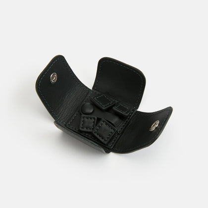 Forest Green Leather Cufflinks