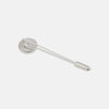 View 3 of product The Turnbull & Asser Navy Gemstone Lapel Pin is a sterling silver accessory with a circular navy gemstone head, shown on a plain white background.