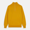 Gold Lennox Cashmere Half-Zip Jumper